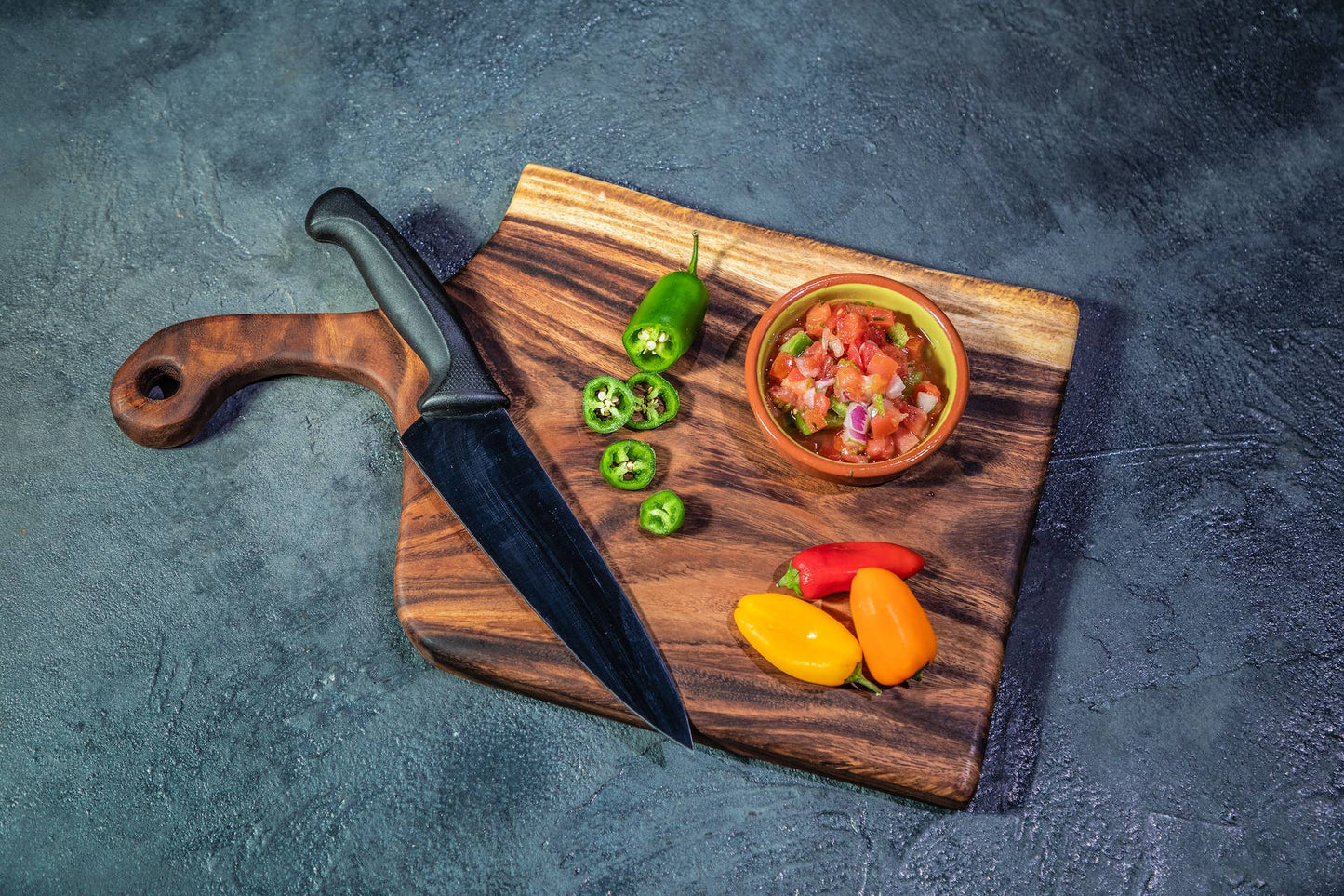Large Charcuterie Board - Live Edge - Cutting Board - with Handle 18"x10"