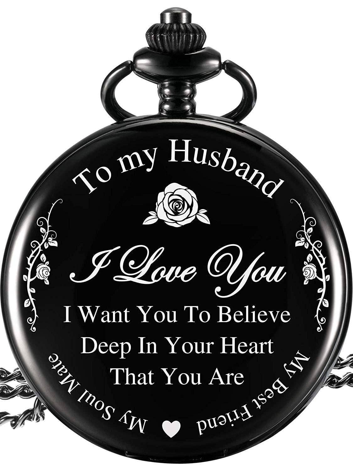 To My Husband - I Want To Believe Pocket Watch